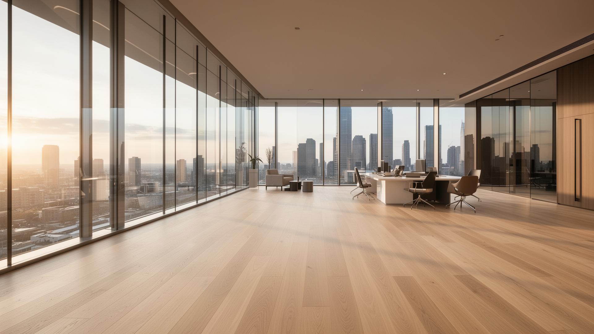 Premium kantoorvloer met houten planken